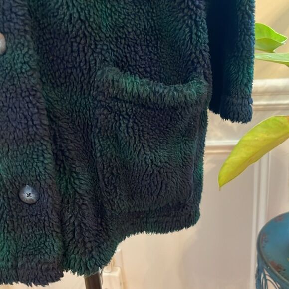 Liz & Co Plaid Fleece Coat - Picture 3 of 6